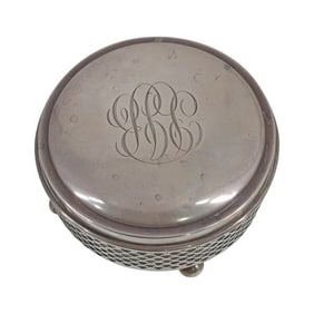 Sterling & Glass Powder Jar