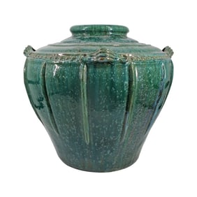 Large Chinese Celadon Glazed Stoneware Vase