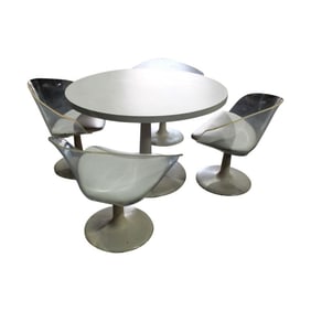 1960's Knoll Saarinen Style 5 Pc Tulip Dining Set