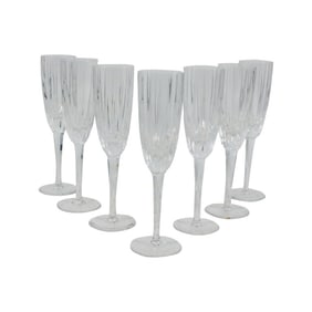 7 Astral "Peerage" Crystal Champagne Flutes
