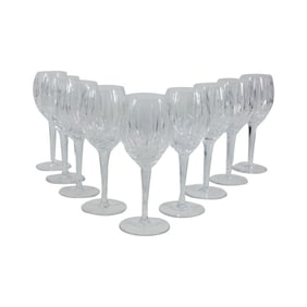 9 Astral "Peerage" Crystal Claret Wine Stems