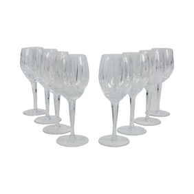 8 Astral "Peerage" Crystal Claret Wine Stems