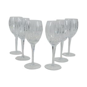 6 Astral "Peerage" Crystal Water Goblets