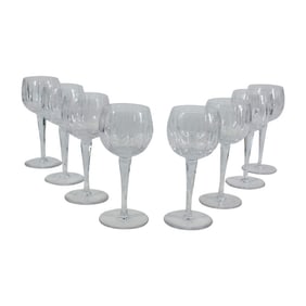 8 Astral "Peerage" Crystal Hock Wine Stems