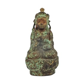 Early Chinese Cast Iron Buddha Figure