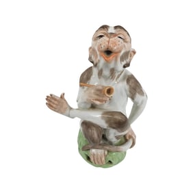 Vintage Dresden Porcelain Monkey Figure