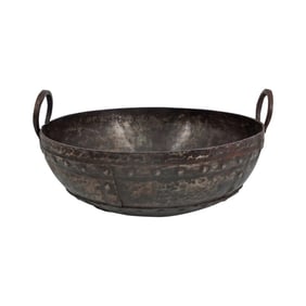 Large Indian Iron fire pit / cooking wok