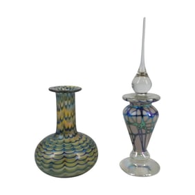 Correia, Abelman Art Glass Vase & Perfume