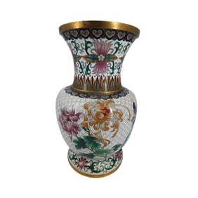 Large Vintage Chinese Cloisonne Vase