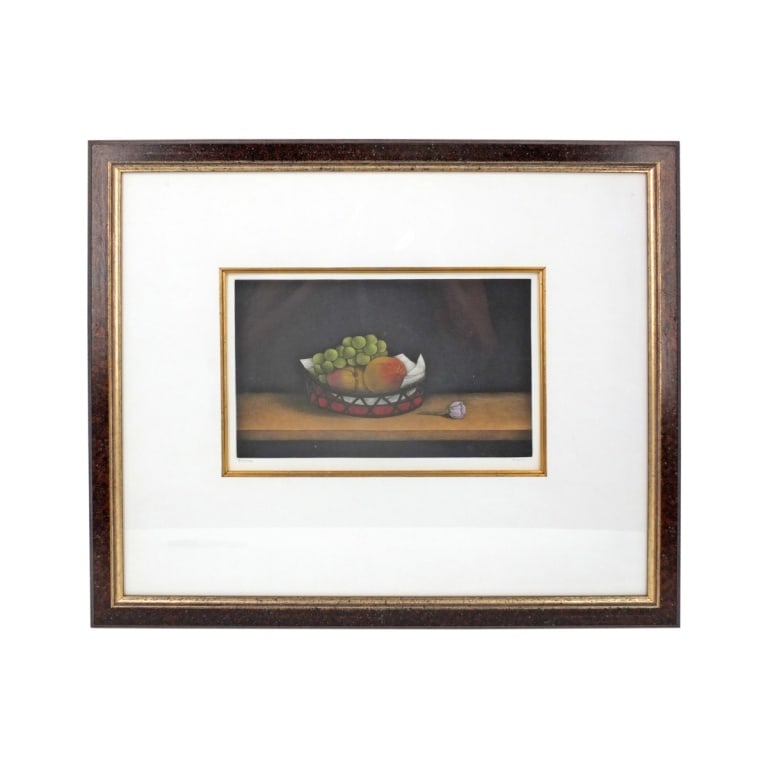 Tomoe Yokoi, Japanese (Born 1942): Tomoe Yokoi, Japanese (Born 1942) mezzotint on paper "Music notes" signed and numbered 77/100. Sight measures 7-1/2" x 11-1/4". Frame measures 18-5/8" x 21-1/2". Condition: Good condition. Estimate 10