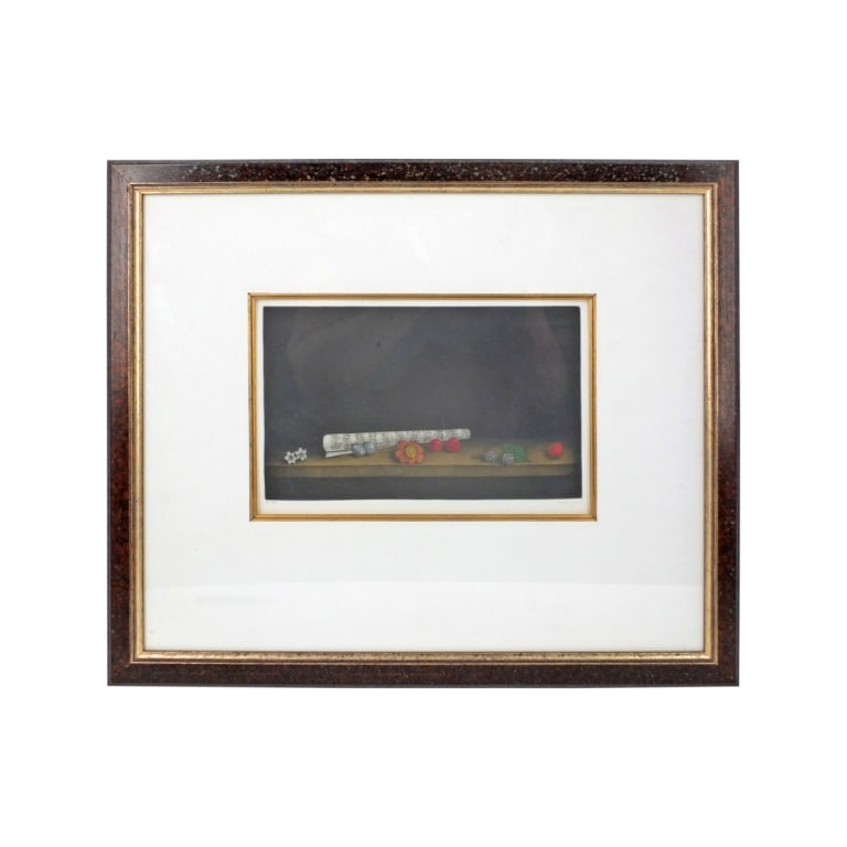 Tomoe Yokoi, Japanese (Born 1942): Tomoe Yokoi, Japanese (Born 1942) mezzotint on paper "Music notes" signed and numbered 62/100. Sight measures 7-1/2" x 11-1/4". Frame measures 18-5/8" x 21-1/2". Condition: Good condition. Estimate 10