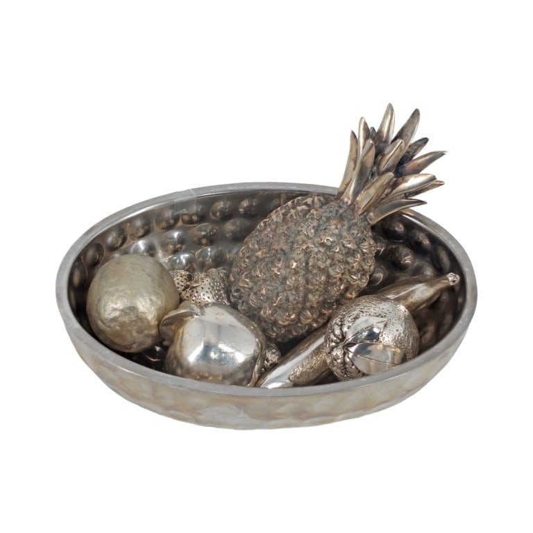 Silver Plated Fruit in Bowl incl Marcello Giorgio (1 of 6)