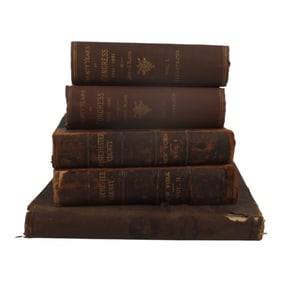 Collection of 5 19C Leather Bound Books