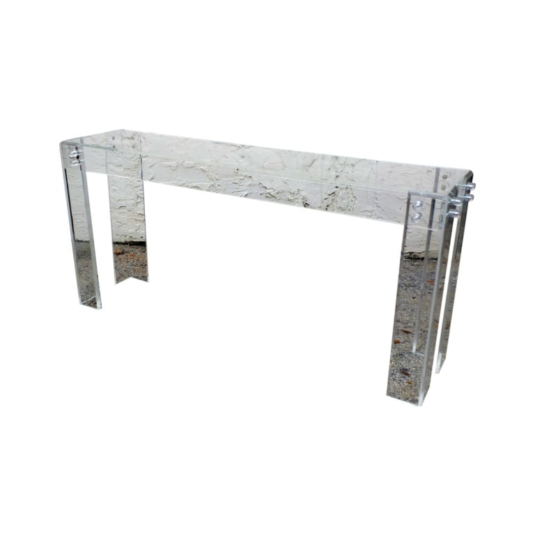 Circa 1970s Lucite Console Table (1 of 4)