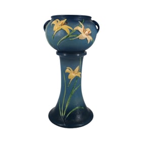 Roseville #671-8 Pottery Jardiniere w/ Pedestal