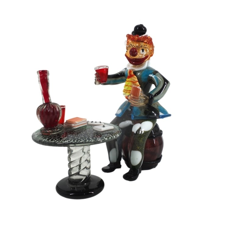 2 Piece Vintage Murano Glass Clown Group (1 of 7)