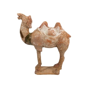 Tang Chinese Painted Glazed Pottery Camel