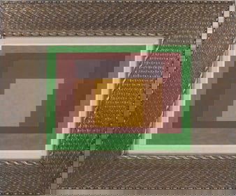 Style of: Josef Albers Oil/Board "Untitled"