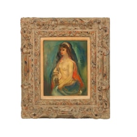 Jon Corbino Oil on Board "Seated Nude"