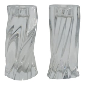 Pair Baccarat "Odilon" Twist Candlesticks