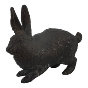 Antique Bronze Rabbit Figure