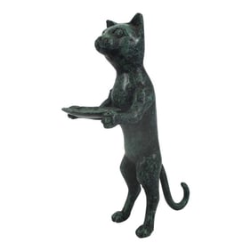 After Diego Giacometti Bronze "Cat Butler"