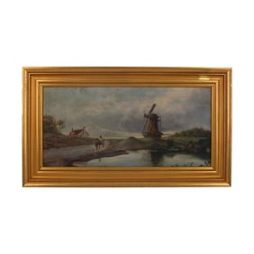 Dutch School Oil on Board "Landscape"