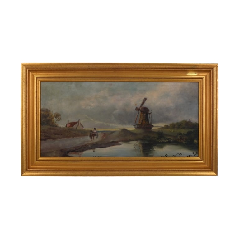 Dutch School Oil on Board "Landscape" (1 of 5)