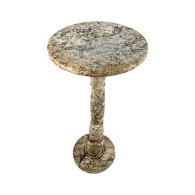 Mid Century Italian Marble Pedestal Side Table