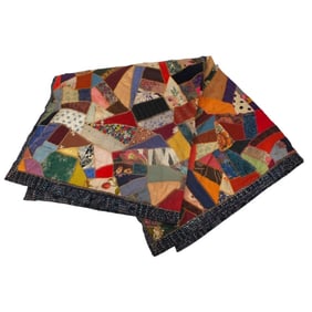 Vintage Handmade Crazy Quilt