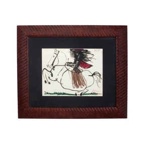 After: Picasso Color Lithograph "La Cavaliere"