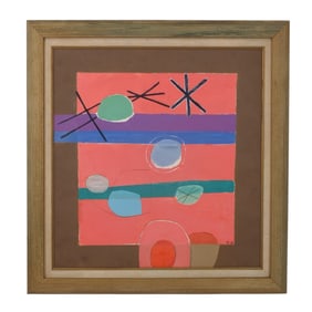 Attr: William Littlejohn Oil/Canvas "Composition"