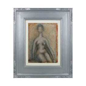 Mid Century Gouache "Nude" Signed Lajoie '65