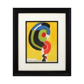 Attr: Sonia Terk Delaunay Gouache "Composition"