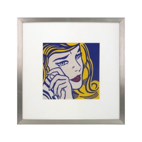 After: Lichtenstein Offset Lithograph, Crying Girl