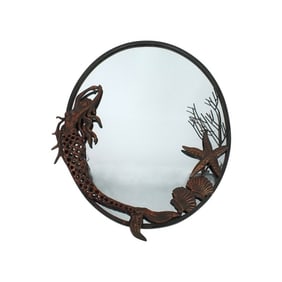 Vintage Mermaid Figural Mirror
