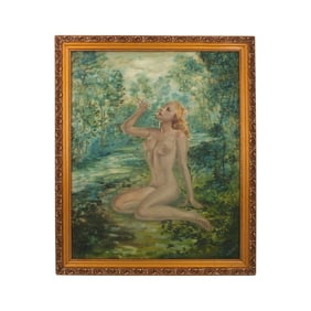 Mid Century French School Oil on Canvas "Nude"