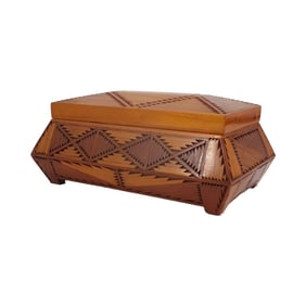 Vintage Wooden Jewelry Box