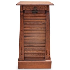 Circa 1970s Arts and Craft Record Cabinet