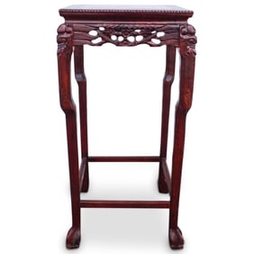 Antique Chinese Marble Top Plant Stand
