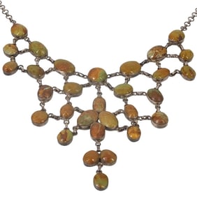 Vintage Sterling Silver & Turquoise Necklace