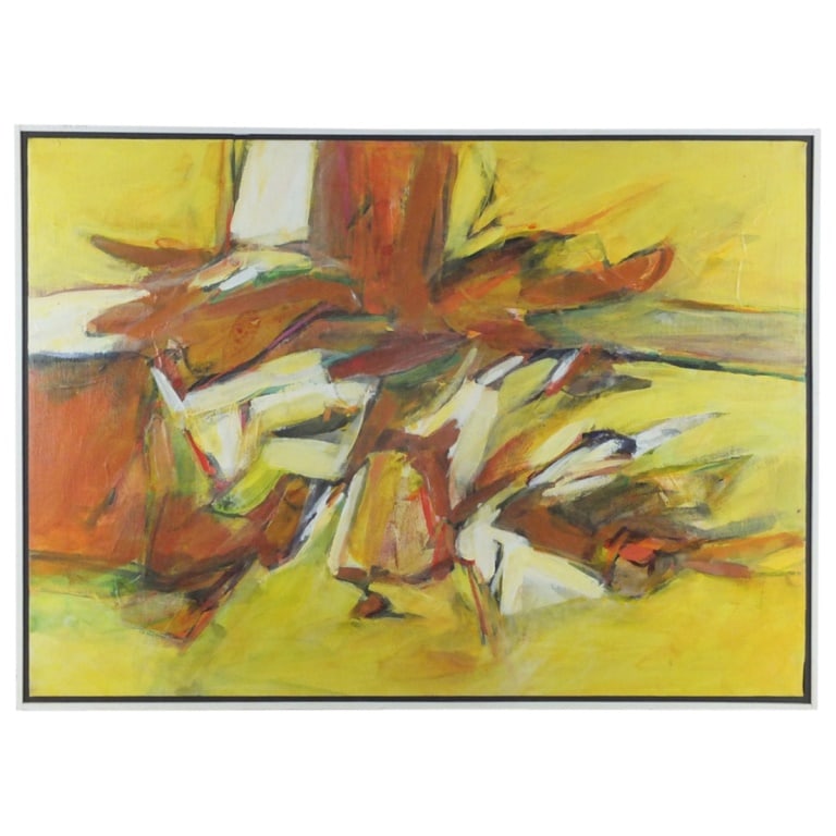 Ned O. Wert, American (20th/21st century): Ned O. Wert, American (20th/21st century) Oil on Canvas "Cooper Splinters" Signed Lower Right. Inscribed on the reverse side. Measures 20-1/8" x 28". Frame measures 21" x 29". Condition: Good conditio