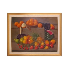 Victor Jimenez Decorative Oil/Canvas "Still Life"