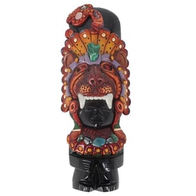 Vintage Mexican Aztec Semi Precious Sculpture