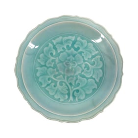 Japanese Celadon Glazed Porcelain Charger