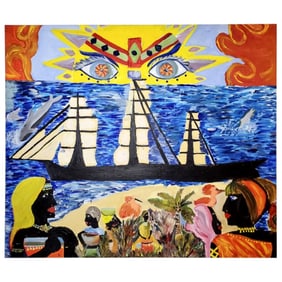 Large Modern Oil on Canvas