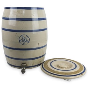 Large Antique Stoneware Crock Dispenser