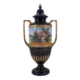 Josef Strnact Austrian Porcelain Covered Urn