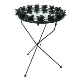 Contemporary Polychrome Metal Side Table