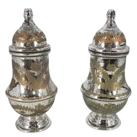 Pair of Neoclassical Style Glass Jars